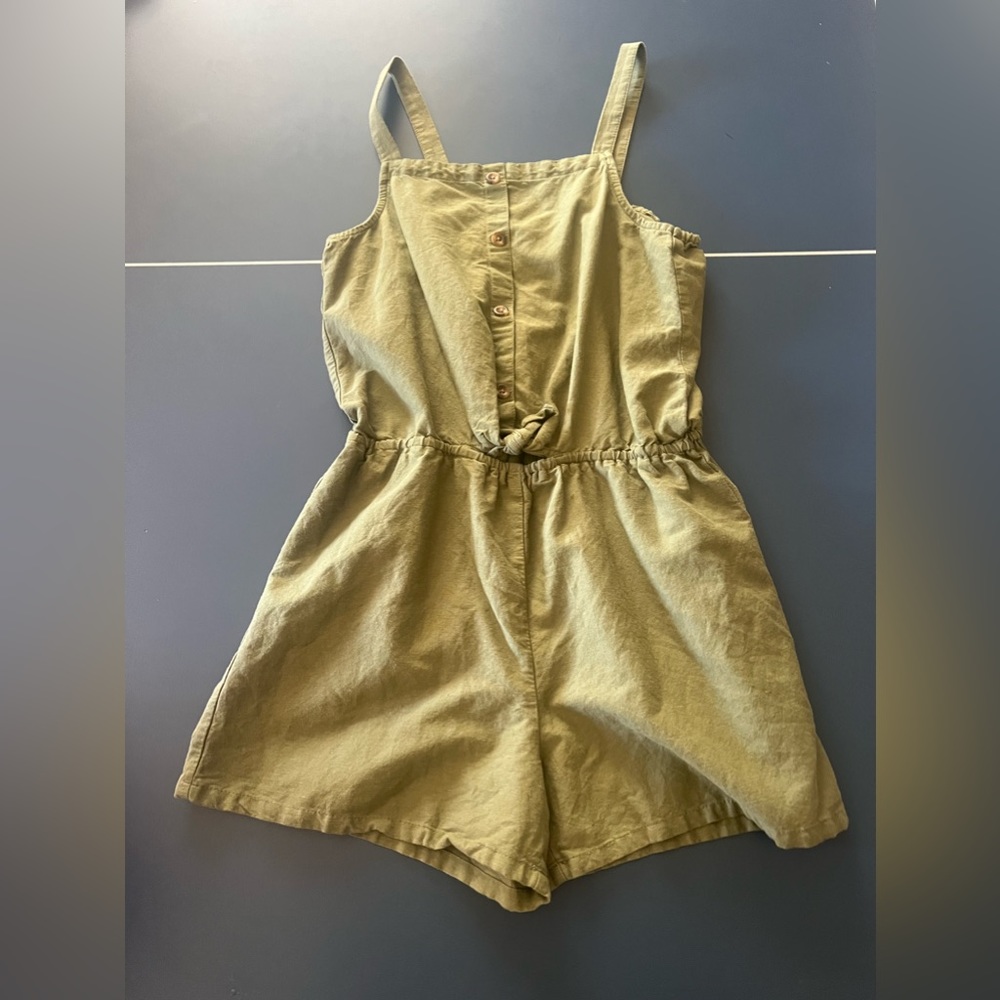 Army green romper